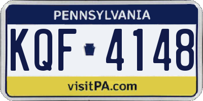 PA license plate KQF4148