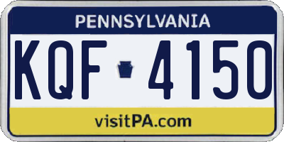 PA license plate KQF4150