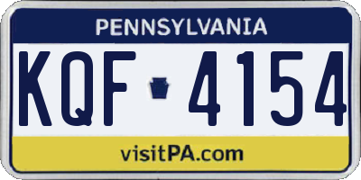 PA license plate KQF4154