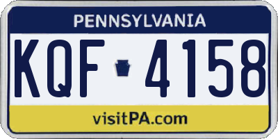 PA license plate KQF4158
