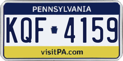 PA license plate KQF4159