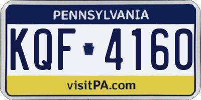 PA license plate KQF4160