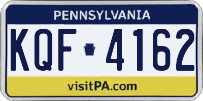 PA license plate KQF4162