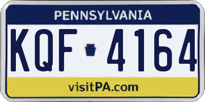 PA license plate KQF4164