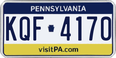 PA license plate KQF4170