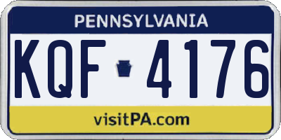 PA license plate KQF4176