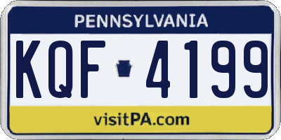 PA license plate KQF4199