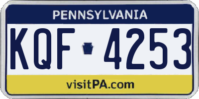 PA license plate KQF4253