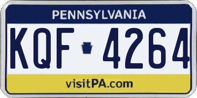 PA license plate KQF4264