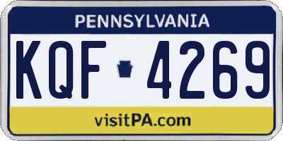 PA license plate KQF4269