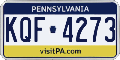PA license plate KQF4273