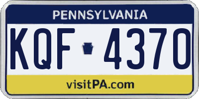 PA license plate KQF4370