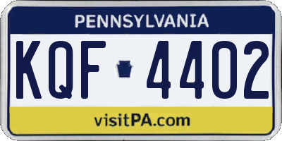 PA license plate KQF4402