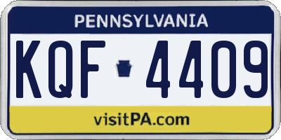PA license plate KQF4409