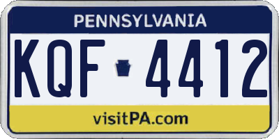 PA license plate KQF4412