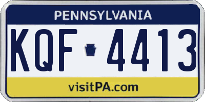 PA license plate KQF4413