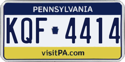 PA license plate KQF4414