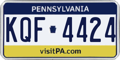 PA license plate KQF4424