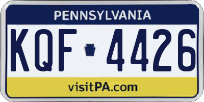 PA license plate KQF4426
