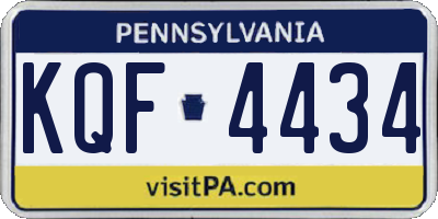 PA license plate KQF4434