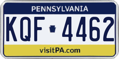 PA license plate KQF4462