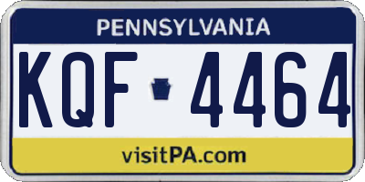 PA license plate KQF4464
