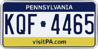PA license plate KQF4465