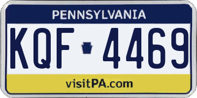 PA license plate KQF4469