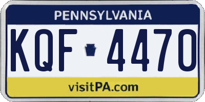 PA license plate KQF4470
