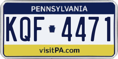 PA license plate KQF4471