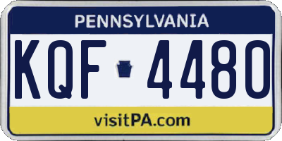 PA license plate KQF4480
