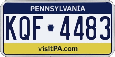 PA license plate KQF4483