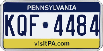 PA license plate KQF4484