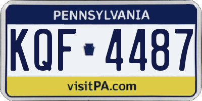 PA license plate KQF4487