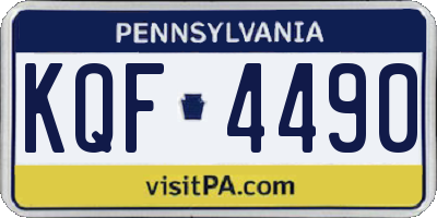 PA license plate KQF4490