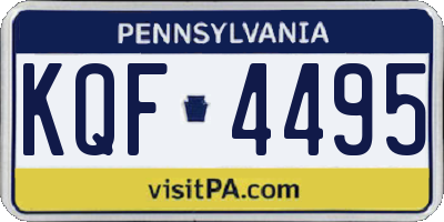 PA license plate KQF4495
