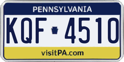 PA license plate KQF4510