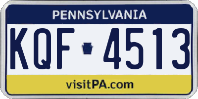 PA license plate KQF4513