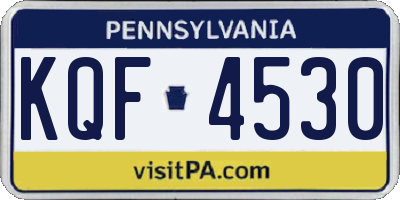 PA license plate KQF4530
