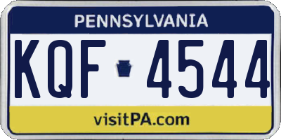 PA license plate KQF4544