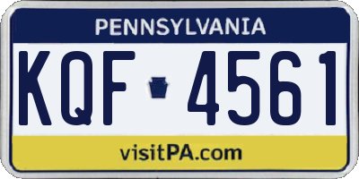 PA license plate KQF4561