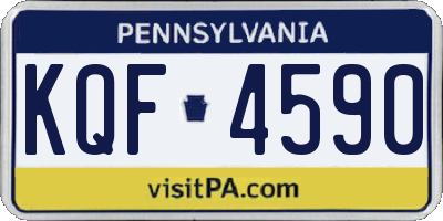 PA license plate KQF4590
