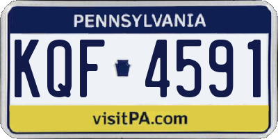 PA license plate KQF4591