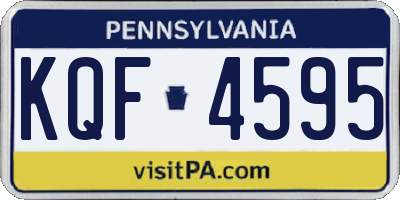 PA license plate KQF4595