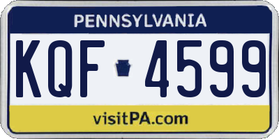 PA license plate KQF4599