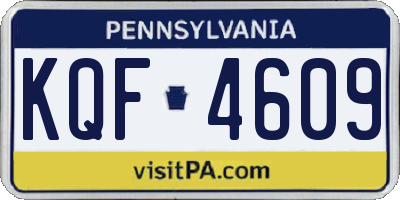 PA license plate KQF4609