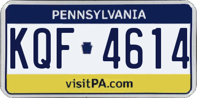 PA license plate KQF4614