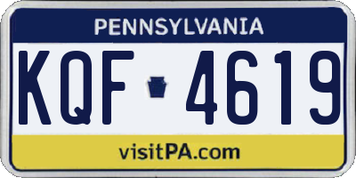 PA license plate KQF4619