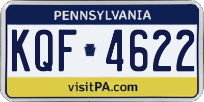 PA license plate KQF4622
