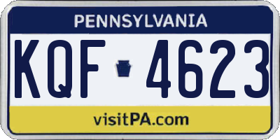 PA license plate KQF4623